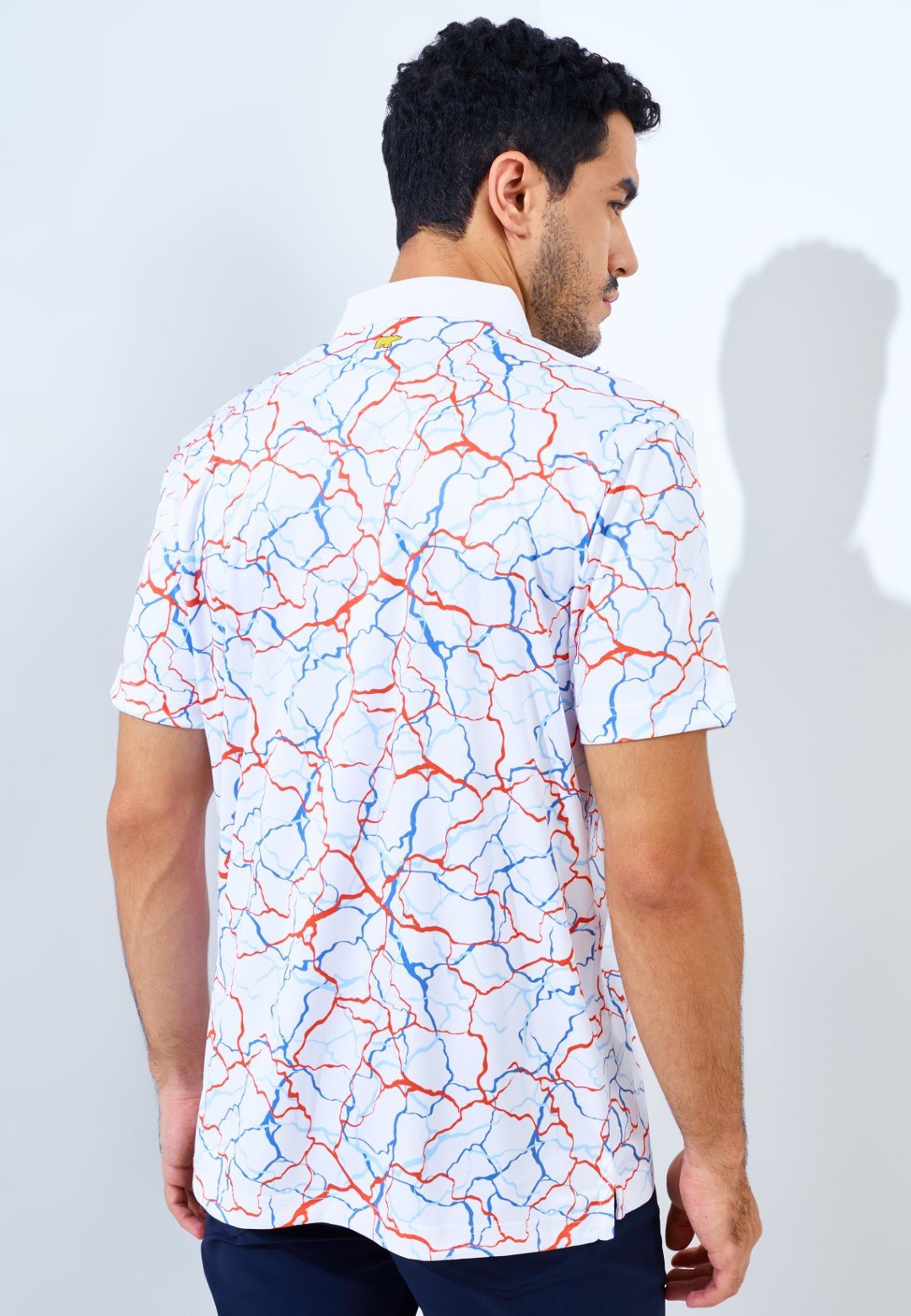 Jack Nicklaus Panpacific Premium Crackle Print Polo Bright White - Image 4