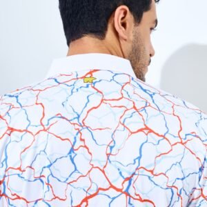 Jack Nicklaus Panpacific Premium Crackle Print Polo Bright White