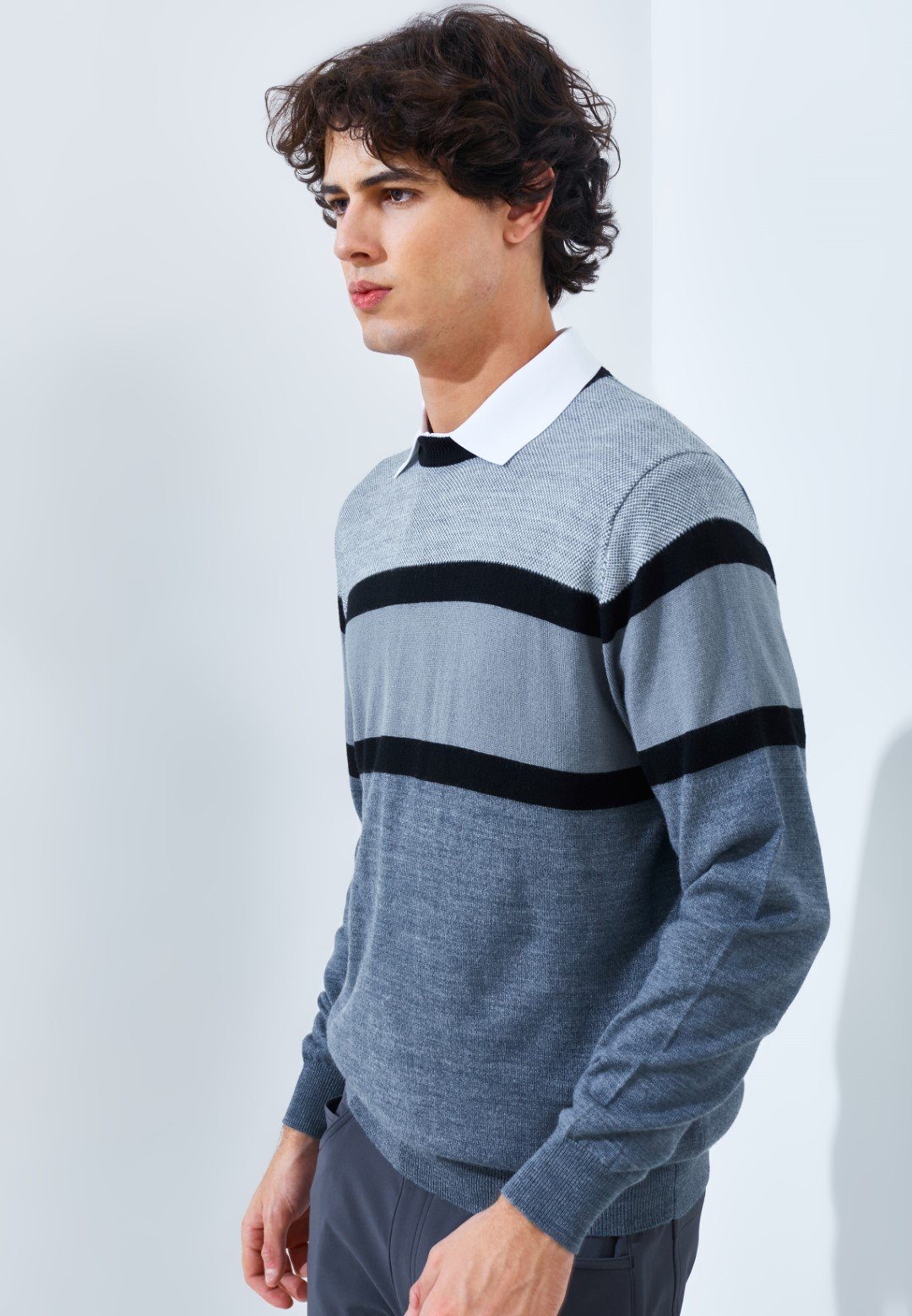 Jack Nicklaus Parkroyal Premium Sweater Regular Fit Slate Street - Image 2