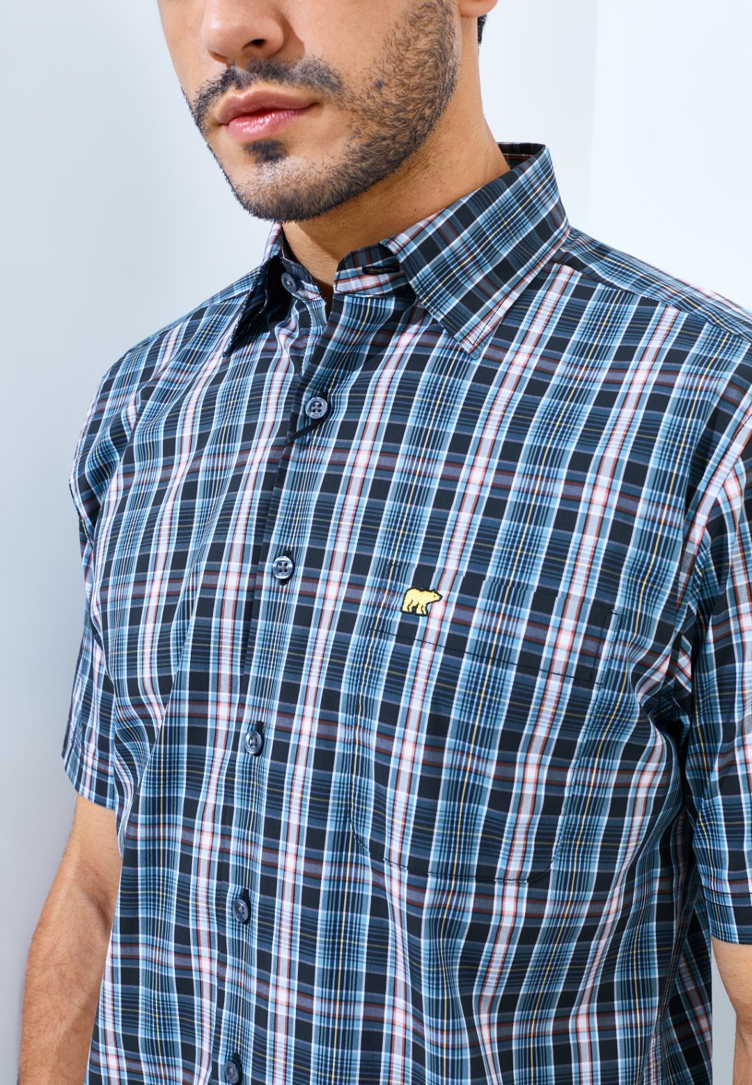 Jack Nicklaus Parkway Premium men's shirt Epping Plaid Virtual Olive - Image 4