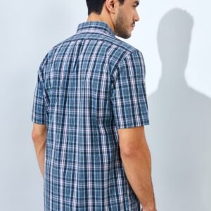 Jack Nicklaus Parkway Premium men's shirt Epping Plaid Virtual Olive