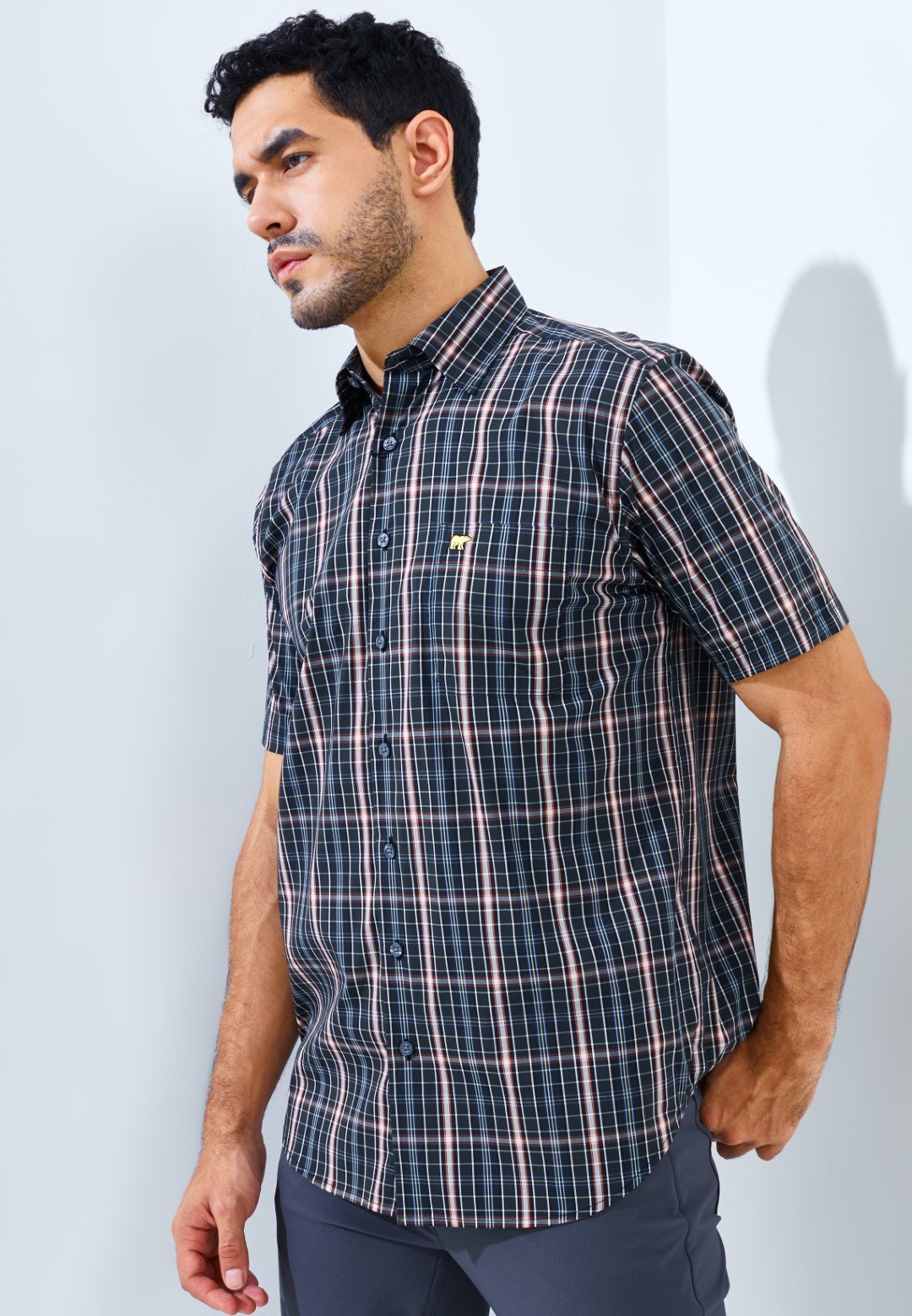 Jack Nicklaus Parkway Premium men's shirt Epping Plaid Slate Street - Image 3