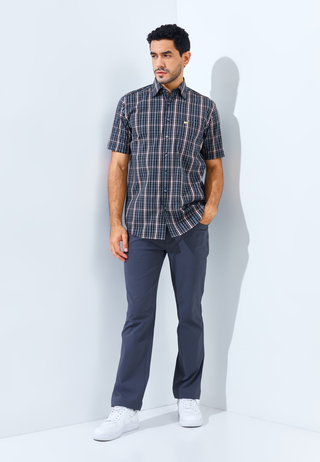 Jack Nicklaus Parkway Premium men's shirt Epping Plaid Slate Street - Image 6