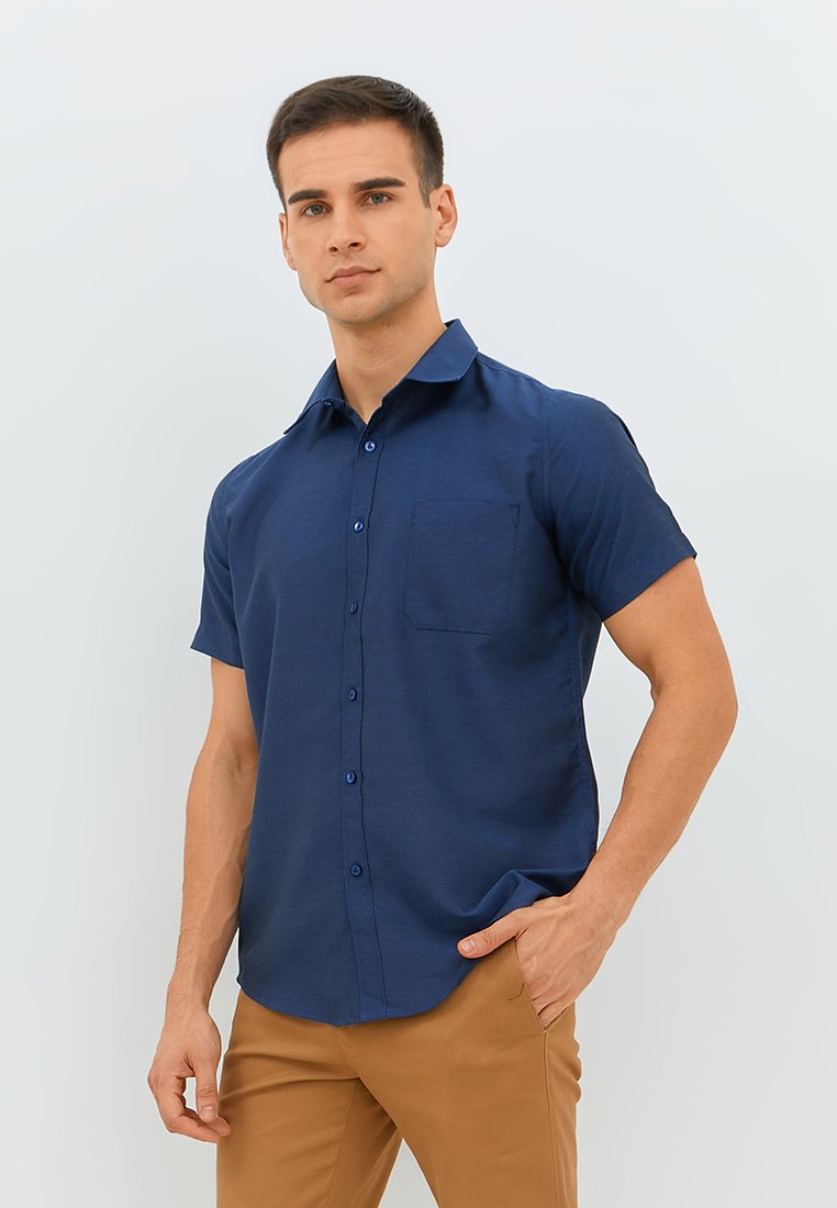 Jobb Pitsea Kemeja Pria Lengan Pendek Slim Fit Navy