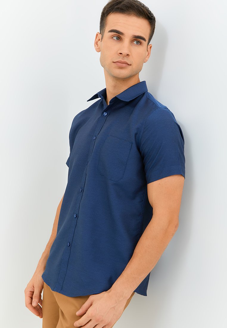Jobb Pitsea Kemeja Pria Lengan Pendek Slim Fit Navy - Image 2