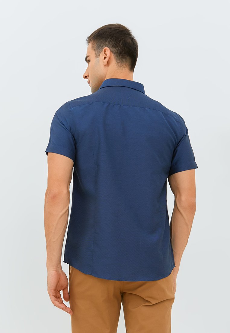Jobb Pitsea Kemeja Pria Lengan Pendek Slim Fit Navy - Image 3
