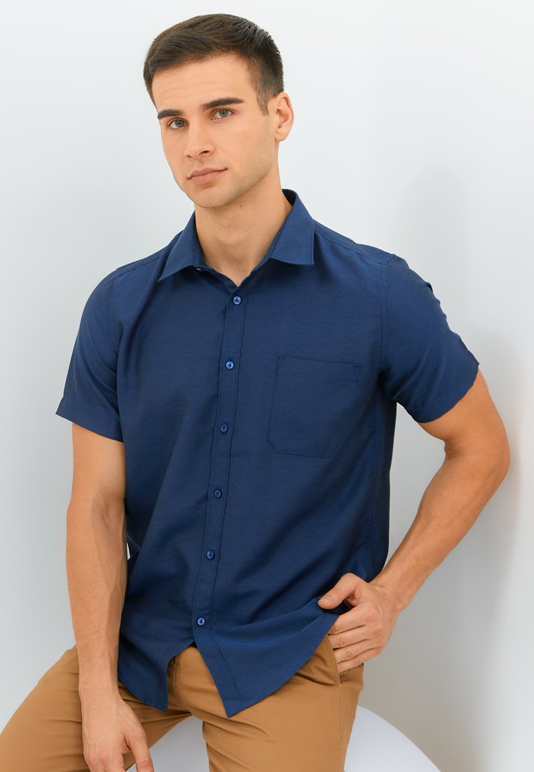 Jobb Pitsea Kemeja Pria Lengan Pendek Slim Fit Navy - Image 5