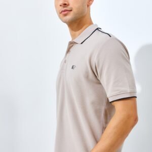 Jack Nicklaus Pollux Spring Polo Shirt Pria Regular Fit Beige