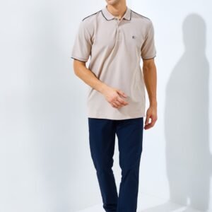 Jack Nicklaus Pollux Spring Polo Shirt Pria Regular Fit Beige