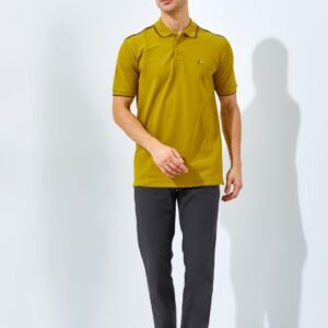 Jack Nicklaus Pollux Spring Polo Shirt Pria Regular Fit Mustard