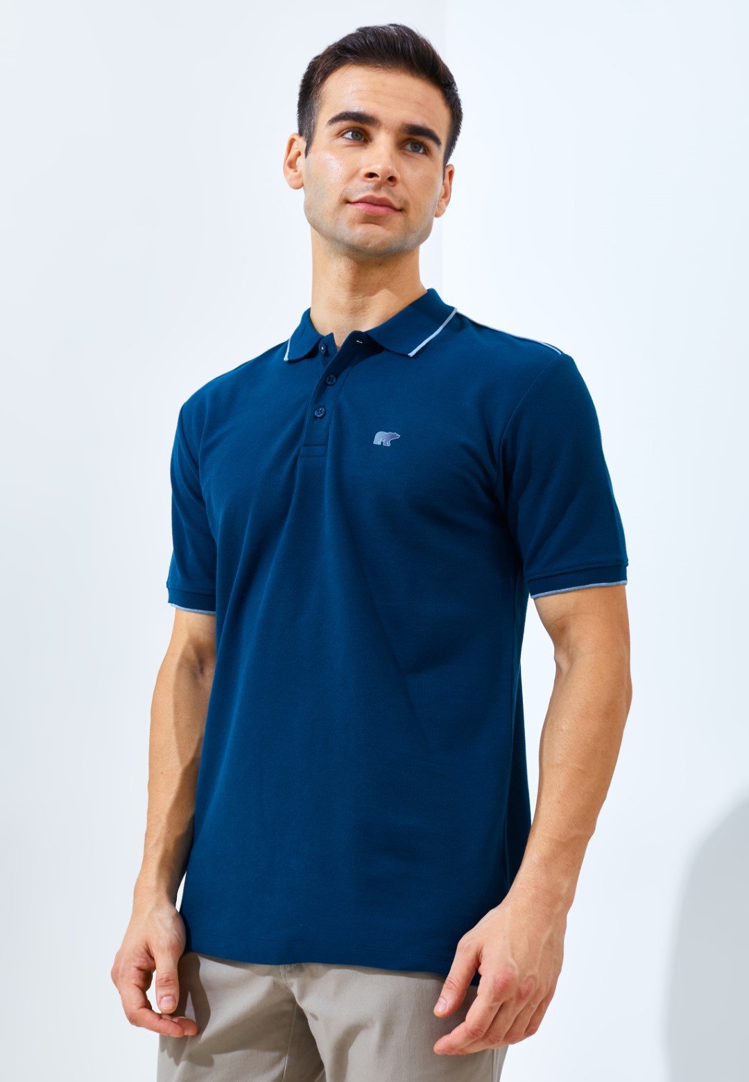 Jack Nicklaus Pollux Spring Polo Shirt Pria Regular Fit Dark Blue - Image 2