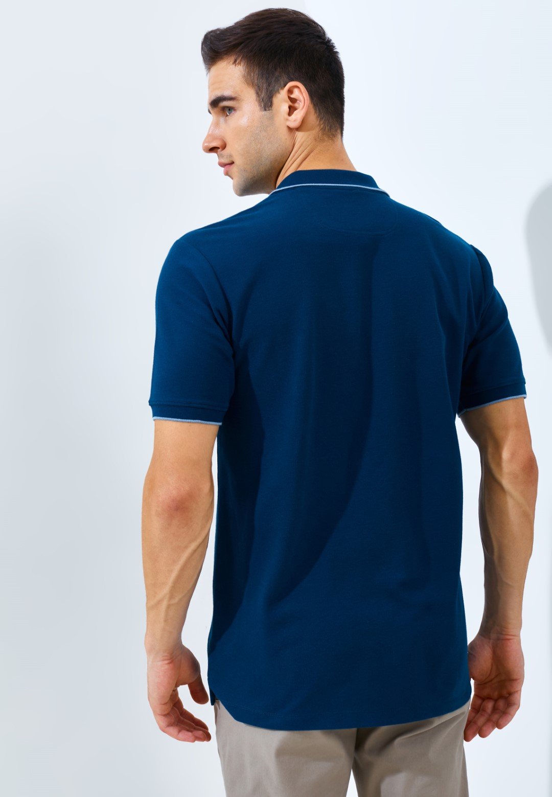 Jack Nicklaus Pollux Spring Polo Shirt Pria Regular Fit Dark Blue - Image 4