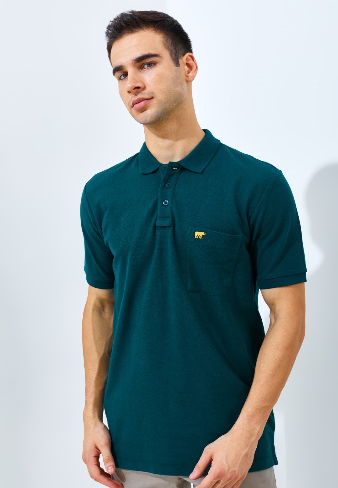 Jack Nicklaus Protons Spring Polo Shirt Pria Regular Fit Dark Green - Image 2