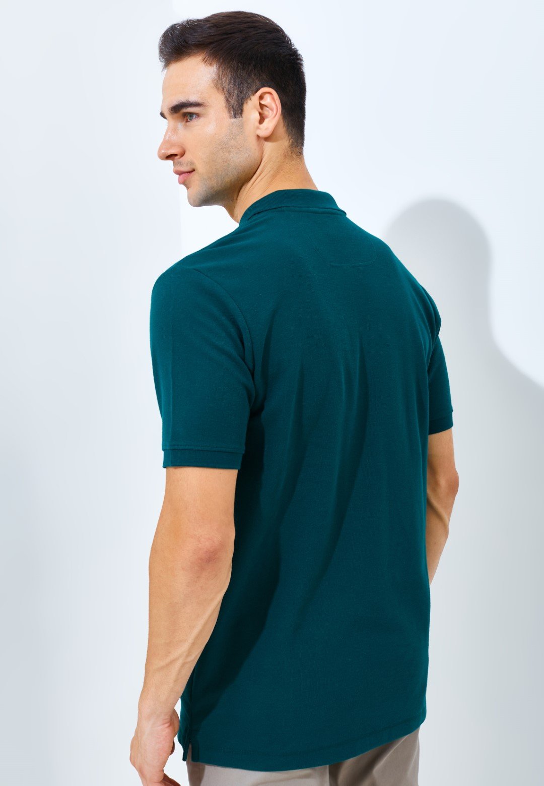 Jack Nicklaus Protons Spring Polo Shirt Pria Regular Fit Dark Green - Image 4