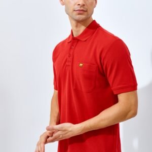 Jack Nicklaus Protons Spring Polo Shirt Pria Regular Chili Red