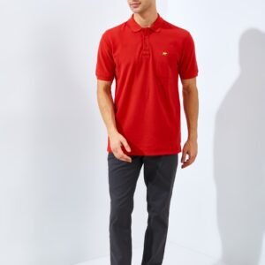 Jack Nicklaus Protons Spring Polo Shirt Pria Regular Chili Red