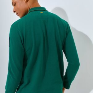 Jack Nicklaus Rayner Polo Shirt Pria Lengan Panjang Regular Fit Evergreen
