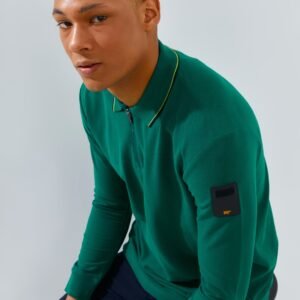 Jack Nicklaus Rayner Polo Shirt Pria Lengan Panjang Regular Fit Evergreen