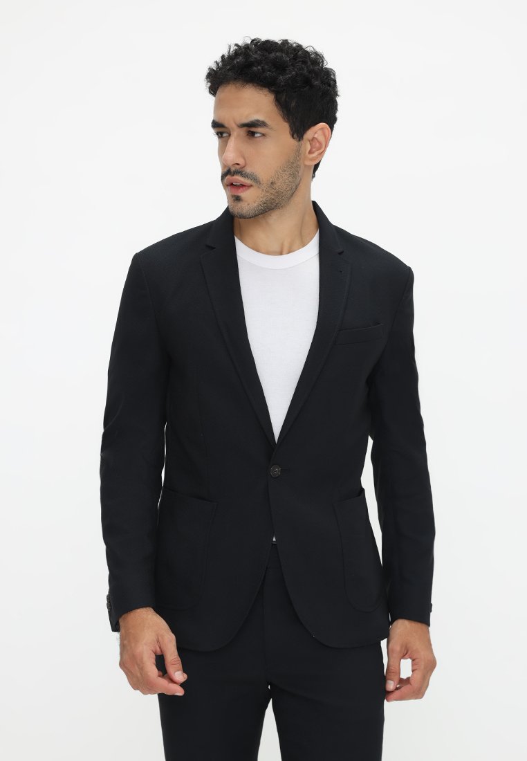 Jobb Richmond-T1 Blazer Pria Slim Fit Hitam