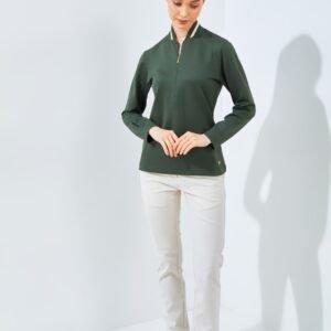 Jack Nicklaus Rinrin Ladies Premium Solid Polo Virtual Olive