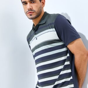 Jack Nicklaus Rivervalley Premium Vanguard Stripe Polo Virtual Olive