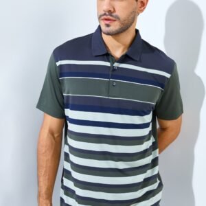 Jack Nicklaus Rivervalley Premium Vanguard Stripe Polo Slate Street