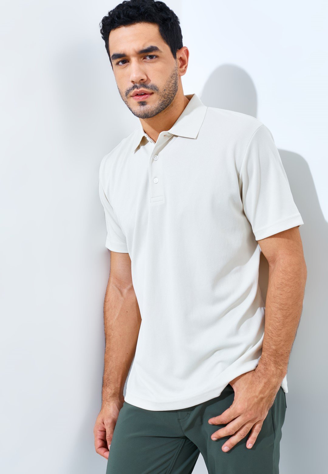 Jack Nicklaus Robertson Premium Solid Polo Ice Stone - Image 3
