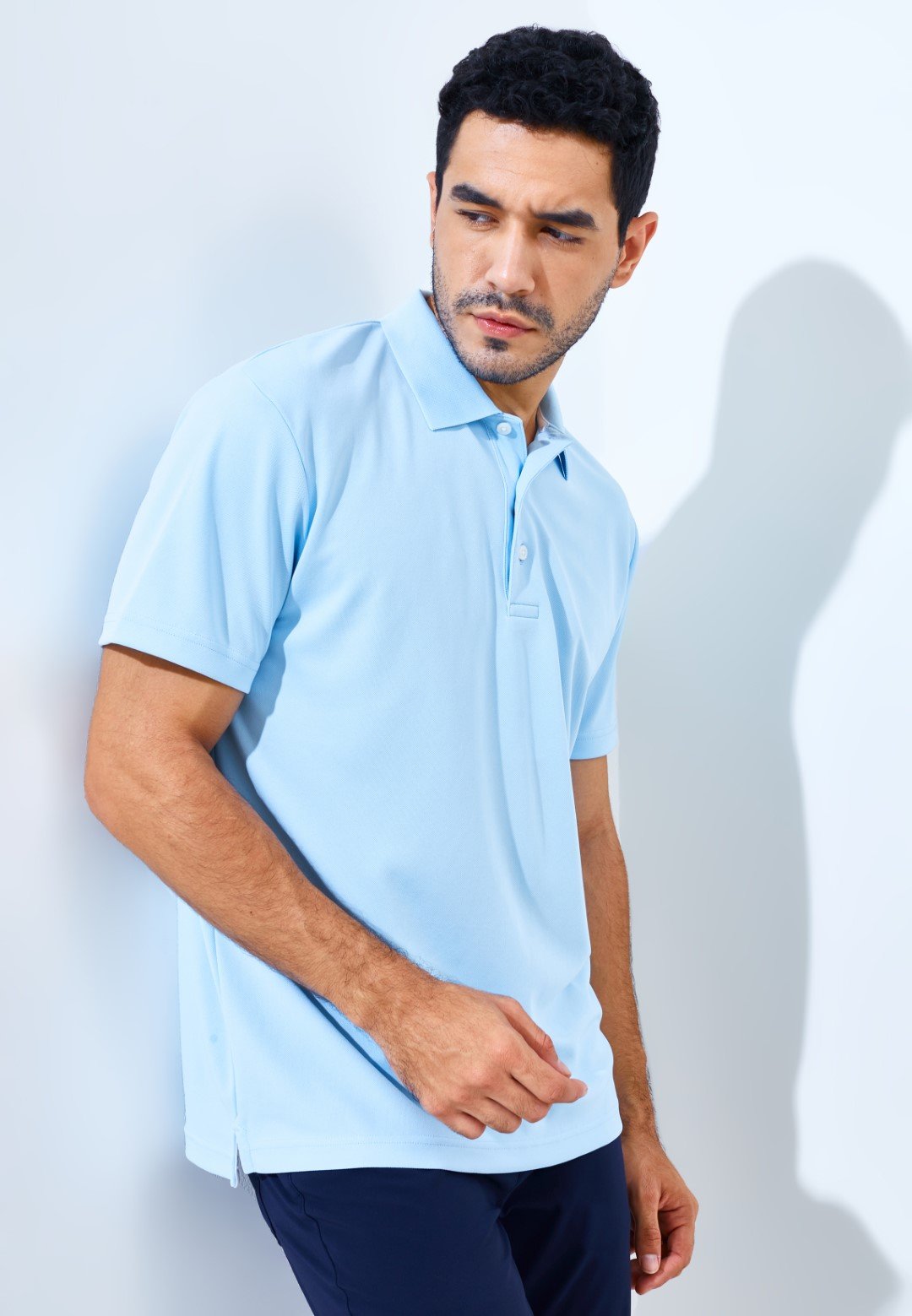 Jack Nicklaus Robertson Premium Solid Polo Blue Guard - Image 2