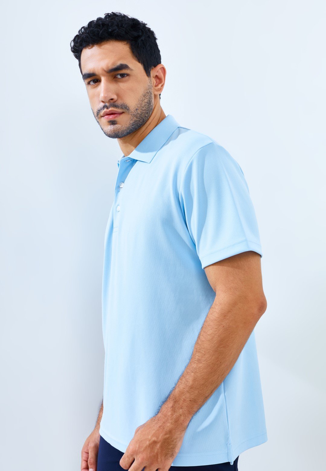 Jack Nicklaus Robertson Premium Solid Polo Blue Guard - Image 3