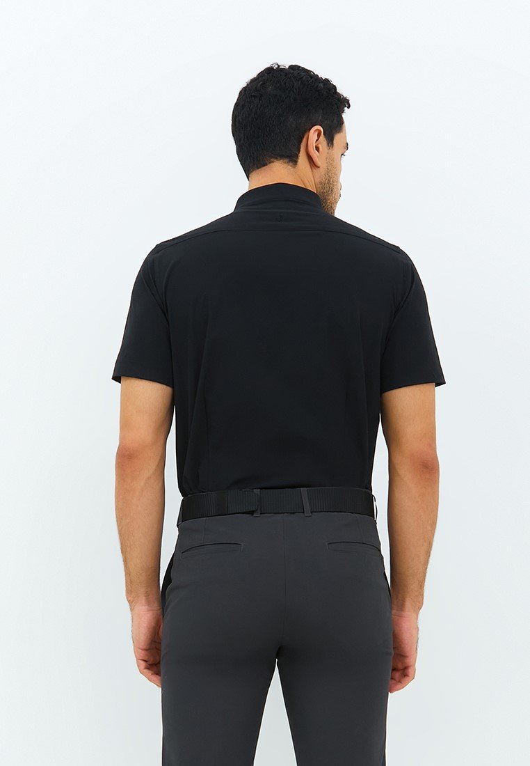 Jobb Rockton Kemeja Pria Lengan Pendek Slim Fit Hitam - Image 4