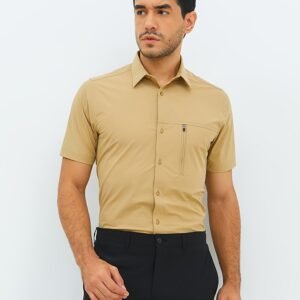 Jobb Rockton Kemeja Pria Lengan Pendek Slim Fit Khaki