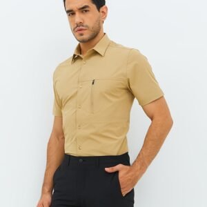 Jobb Rockton Kemeja Pria Lengan Pendek Slim Fit Khaki