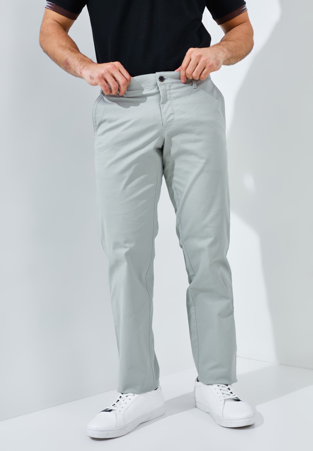 Jack Nicklaus Rodriguez Celana Panjang Pria Regular Fit Light Grey