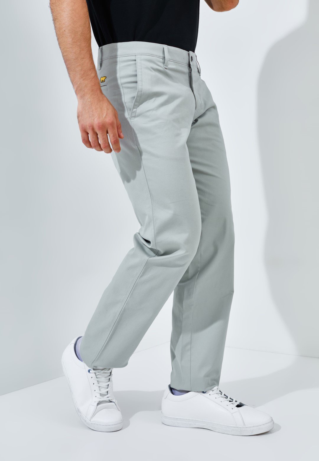 Jack Nicklaus Rodriguez Celana Panjang Pria Regular Fit Light Grey - Image 2