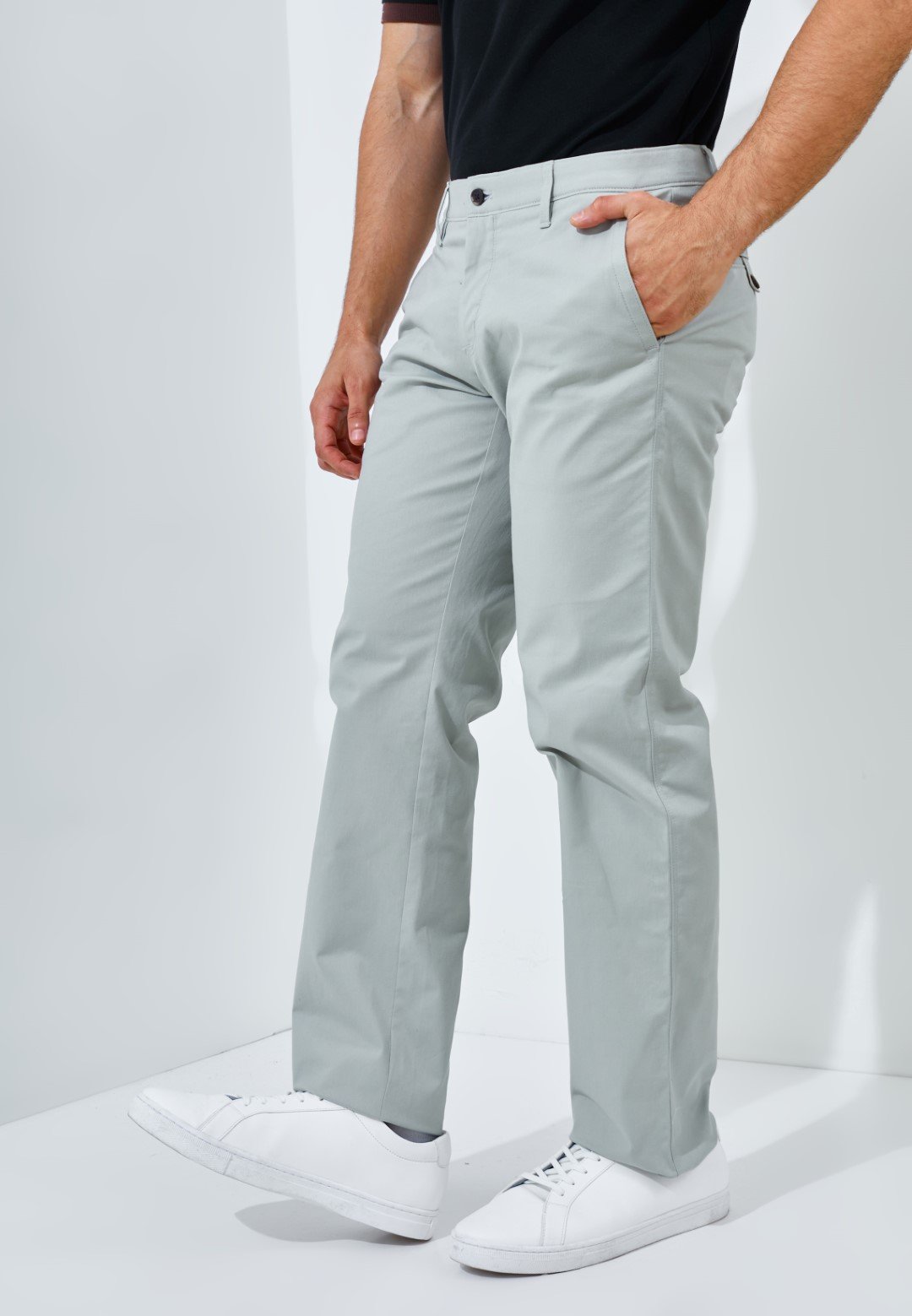 Jack Nicklaus Rodriguez Celana Panjang Pria Regular Fit Light Grey - Image 3