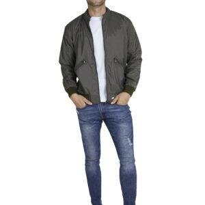 d&f Jaket pria bomber retro color - Olive