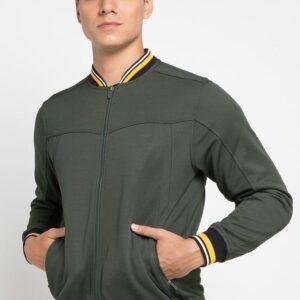 d&f jaket bomber pria - abu-abu