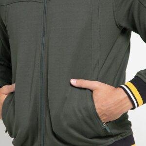 d&f jaket bomber pria - abu-abu