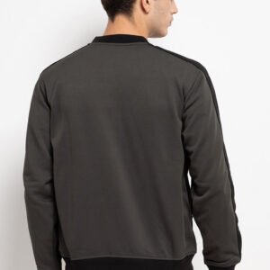 d&f Jaket pria Bomber Skinny Look - Abu tua