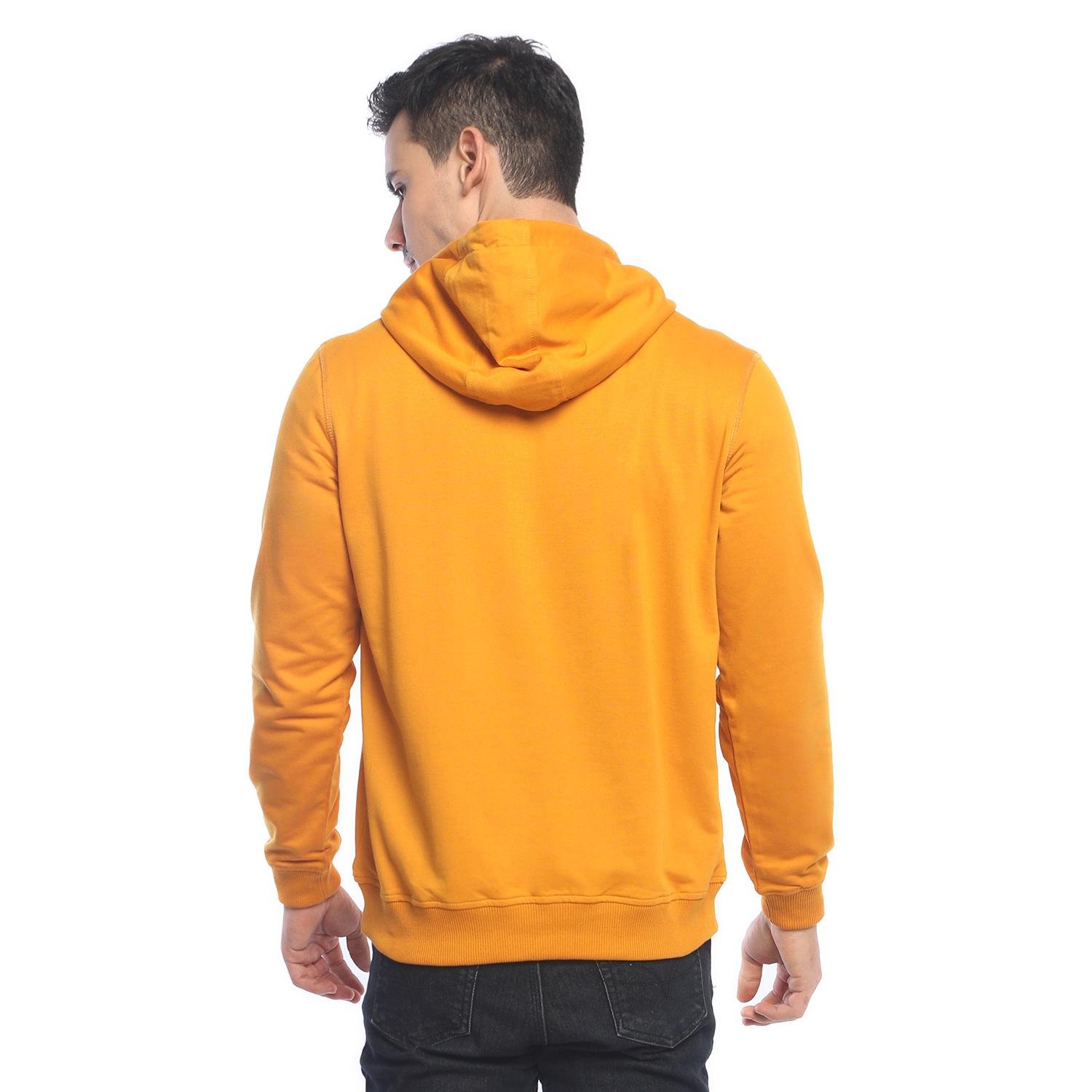 d&f Sweat shirt hoodie pria Zipper WHEN NOTHING - Mustard - Image 2