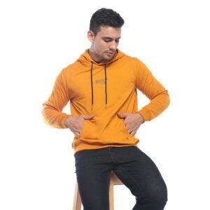 d&f Sweat shirt hoodie pria Zipper WHEN NOTHING - Mustard