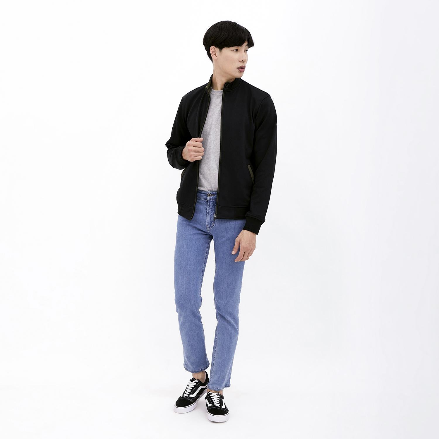 d&f Jaket pria biker 042 - Hitam - Image 5