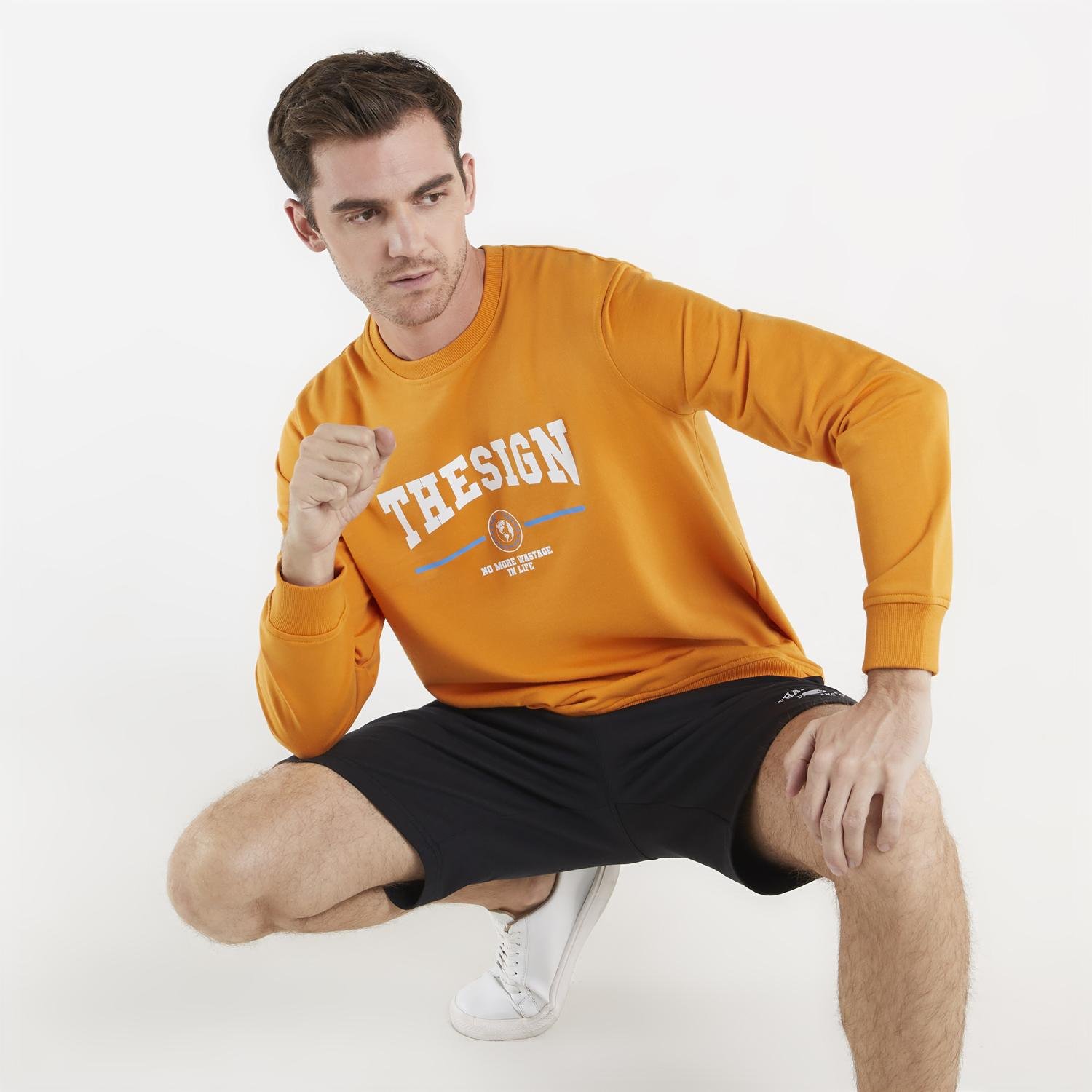 df urban sweatshirt unisex THESIGN - Mustard - Image 4