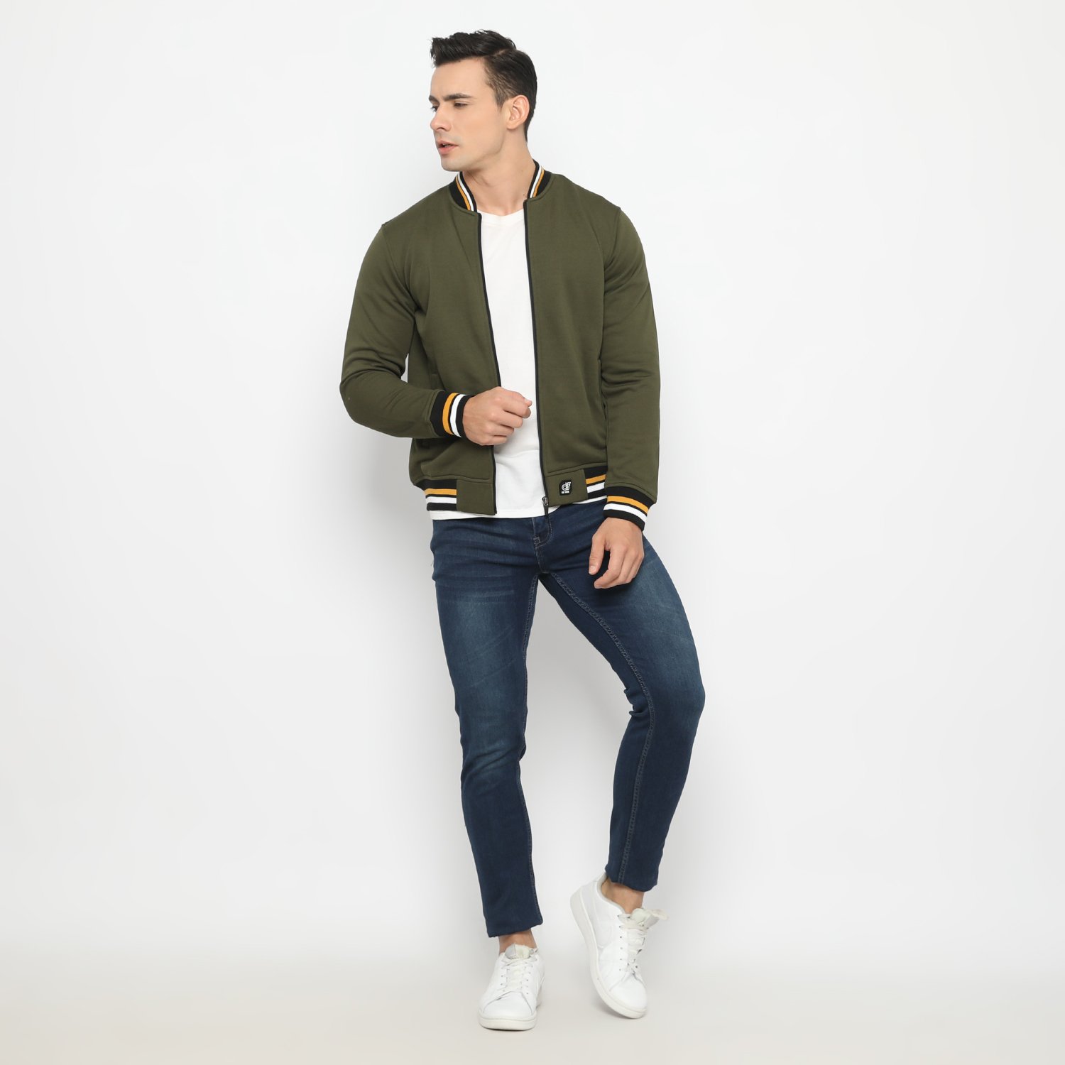 d&f jaket pria unisex bomber - olive - Image 4