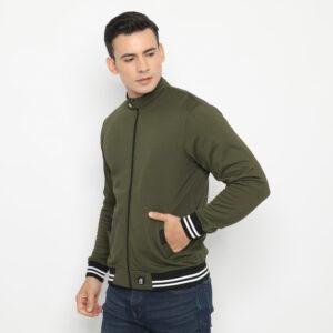 d&f jaket pria unisex biker  - olive