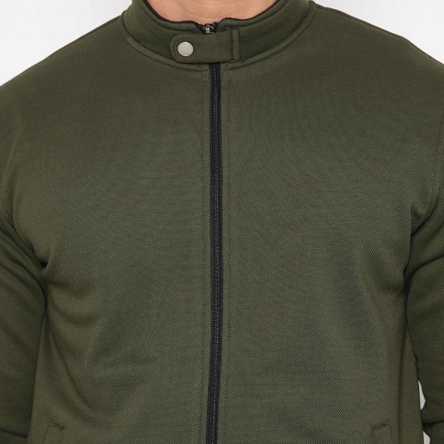 d&f jaket pria unisex biker - olive - Image 3