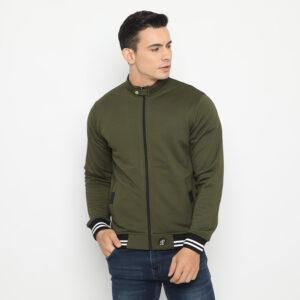 d&f jaket pria unisex biker  - olive