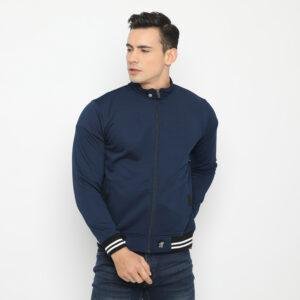 d&f jaket pria unisex biker - navy