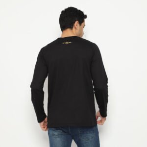 d&f x QUE kaos pria unisex lengan panjang go fast dont die - hitam