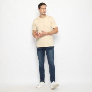 d&f kaos pria unisex print hd dsgn - cream